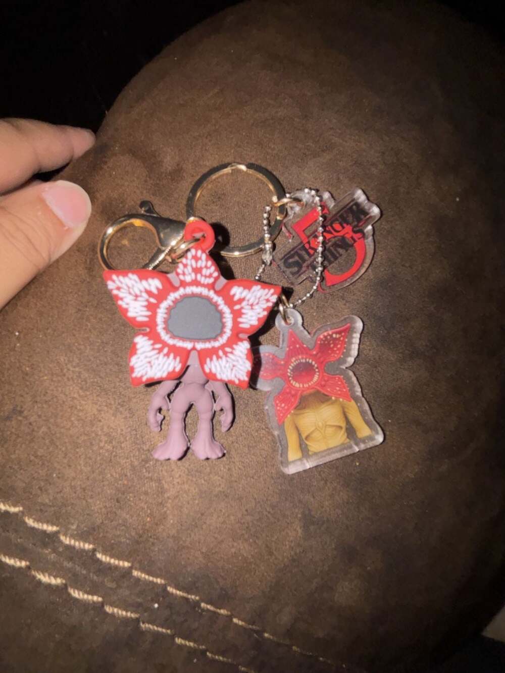 Stranger Things Demogorgon PVC and Acrylic Double Keychain Set